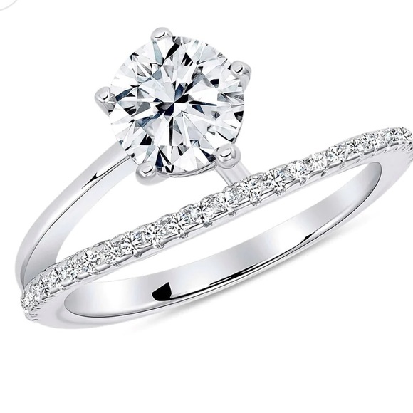 1ct Round CZ Engagement Ring Promise Ring